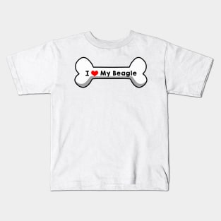 I Love My Beagle Kids T-Shirt